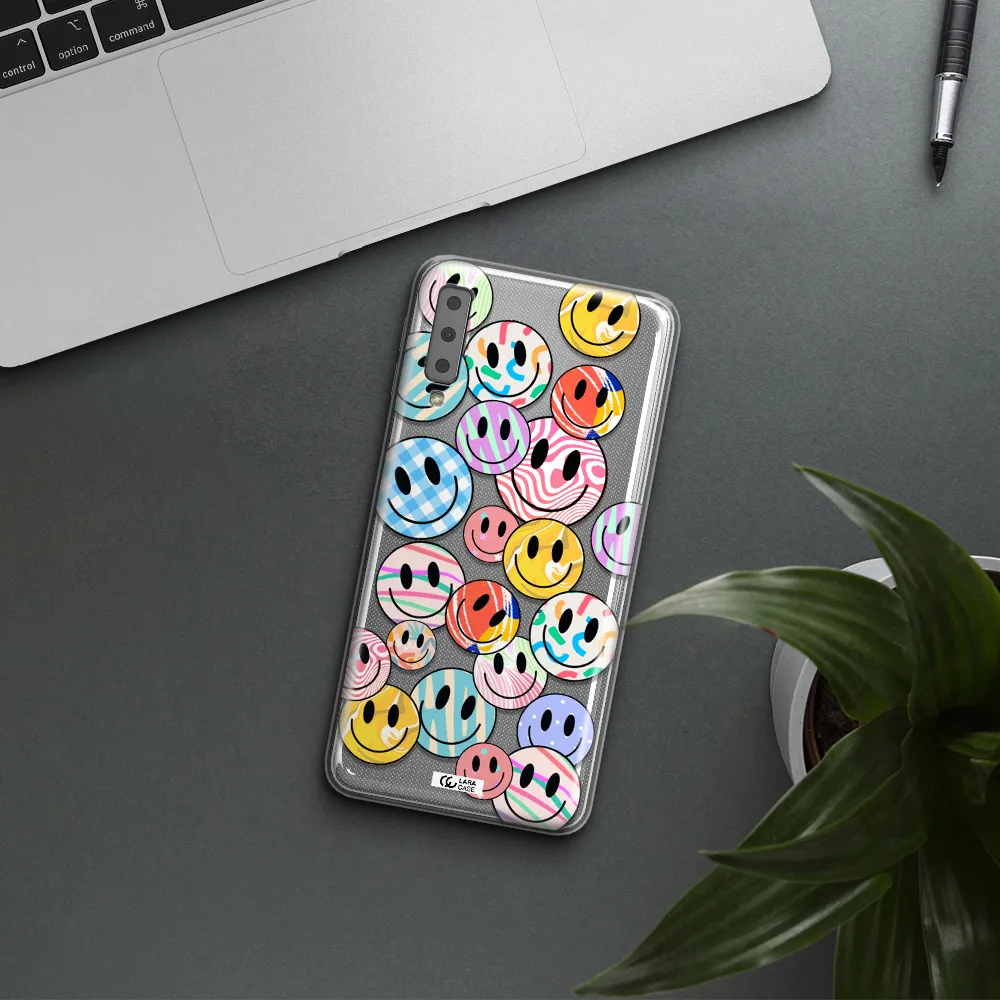 Colorful Smile Samsung A7 2018 Clear TPU Case
