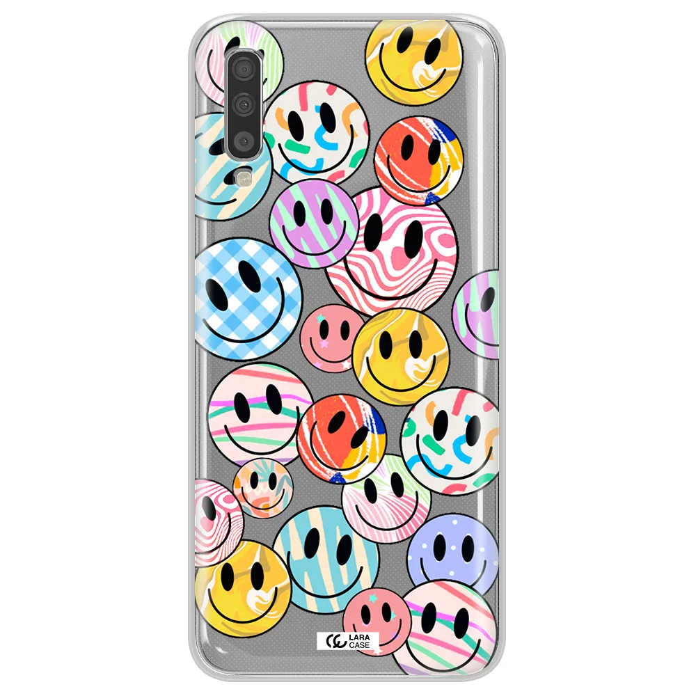 Colorful Smile Samsung A70S Clear Tpu Case