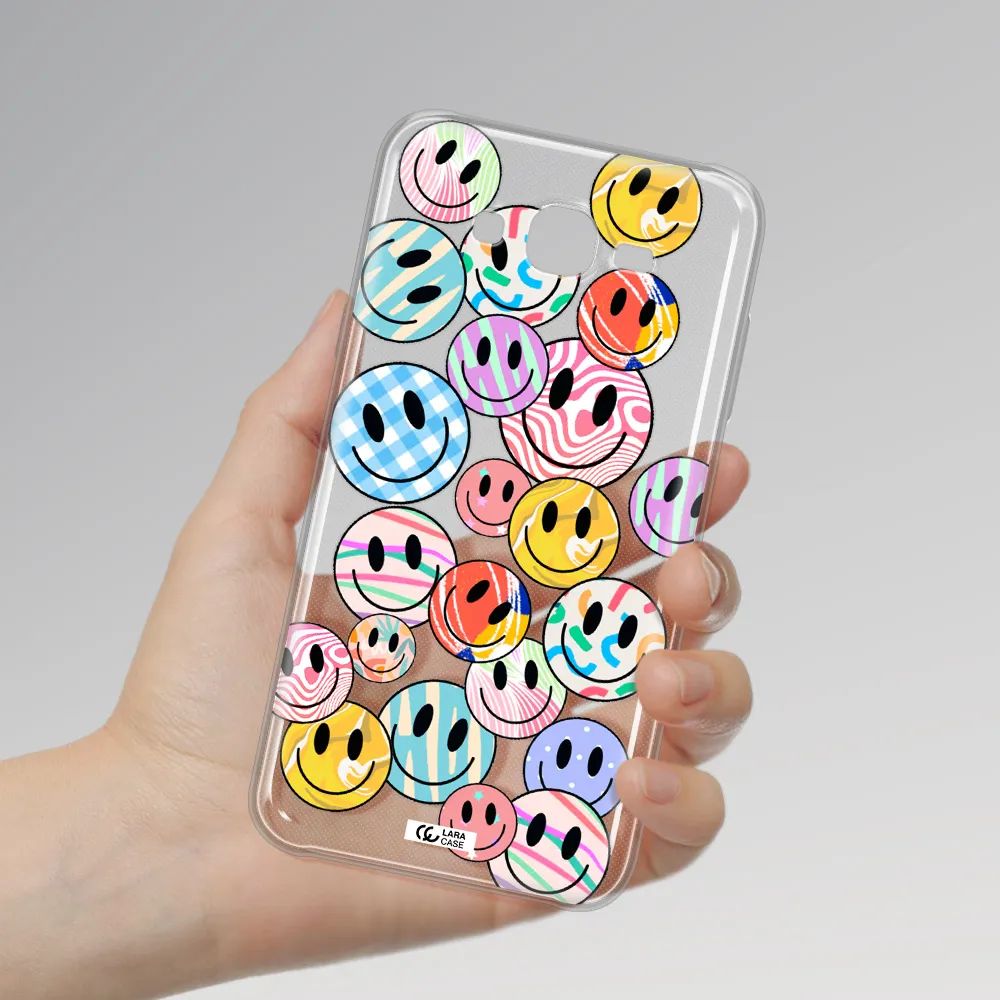Colorful Smile Samsung J7 2015 Clear TPU Case