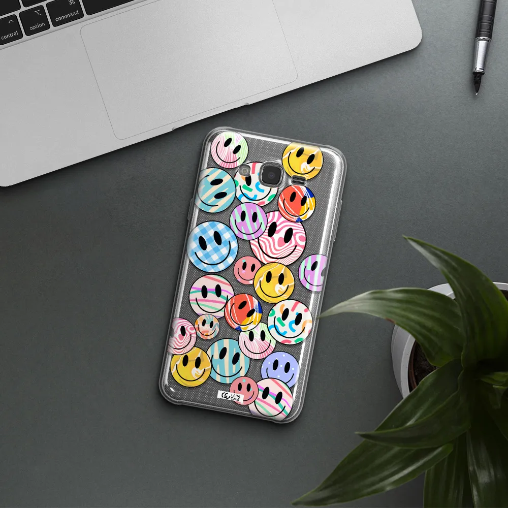 Colorful Smile Samsung J7 2015 Clear TPU Case