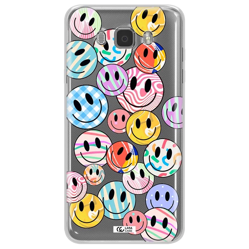 Colorful Smile Samsung J7 2016 Clear TPU Case