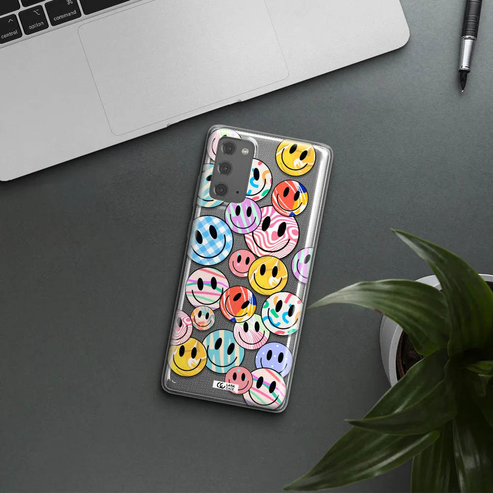 Colorful Smile Samsung Note 20 Clear TPU Case