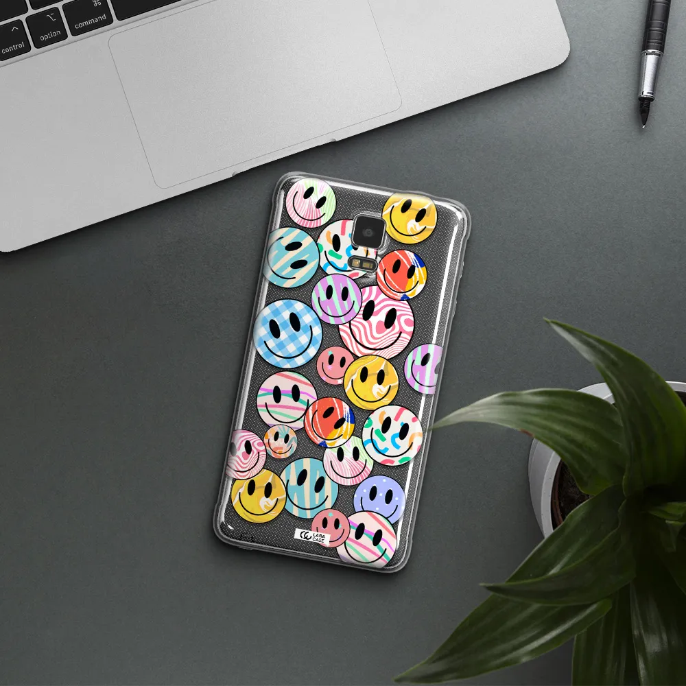 Colorful Smile Samsung Note 4 Clear TPU Case