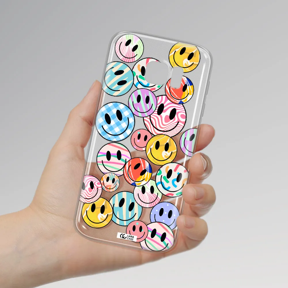 Colorful Smile Samsung S 7 Clear TPU Case