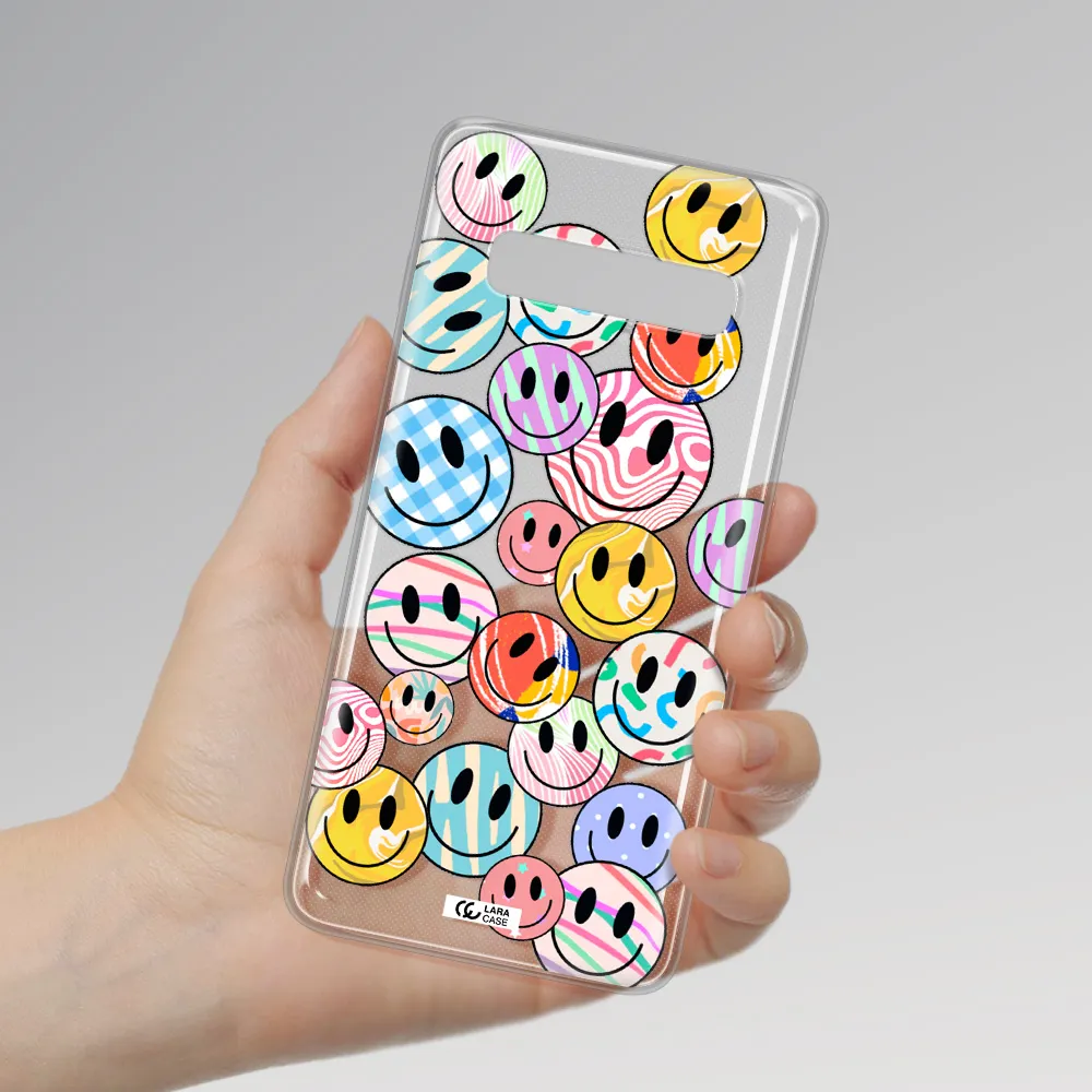 Colorful Smile Samsung S10 Plus Clear TPU Case