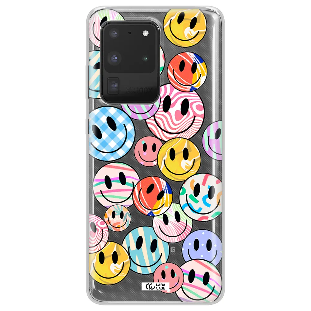 Colorful Smile Samsung S20 Ultra Clear TPU Case