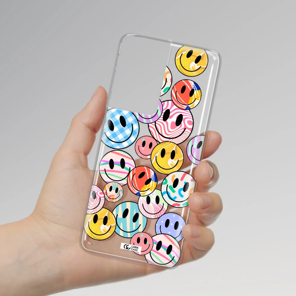 Colorful Smile Samsung S21 Ultra Clear TPU Case