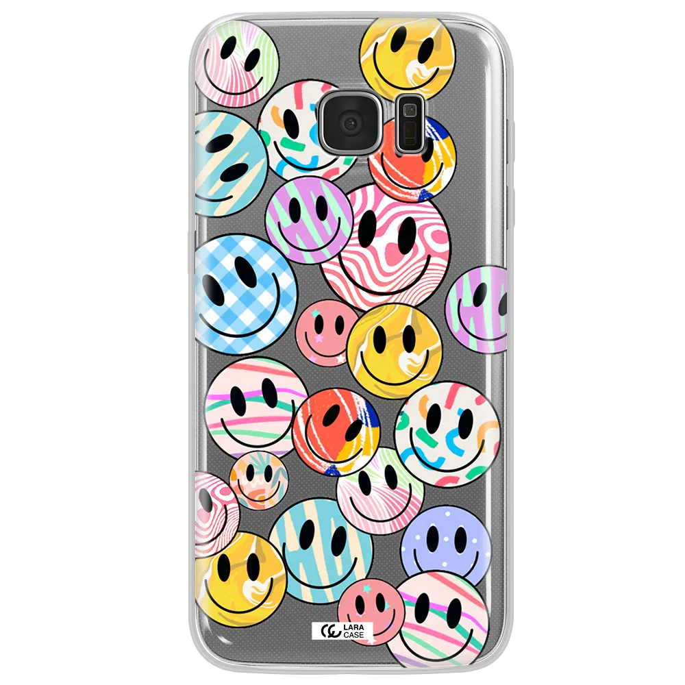 Colorful Smile Samsung S7 Edge Clear TPU Case