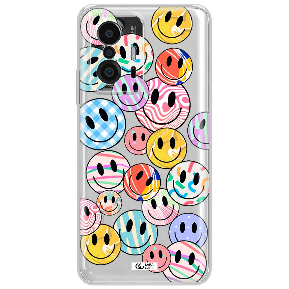 Colorful Smile Xiaomi 11T Clear Tpu Case