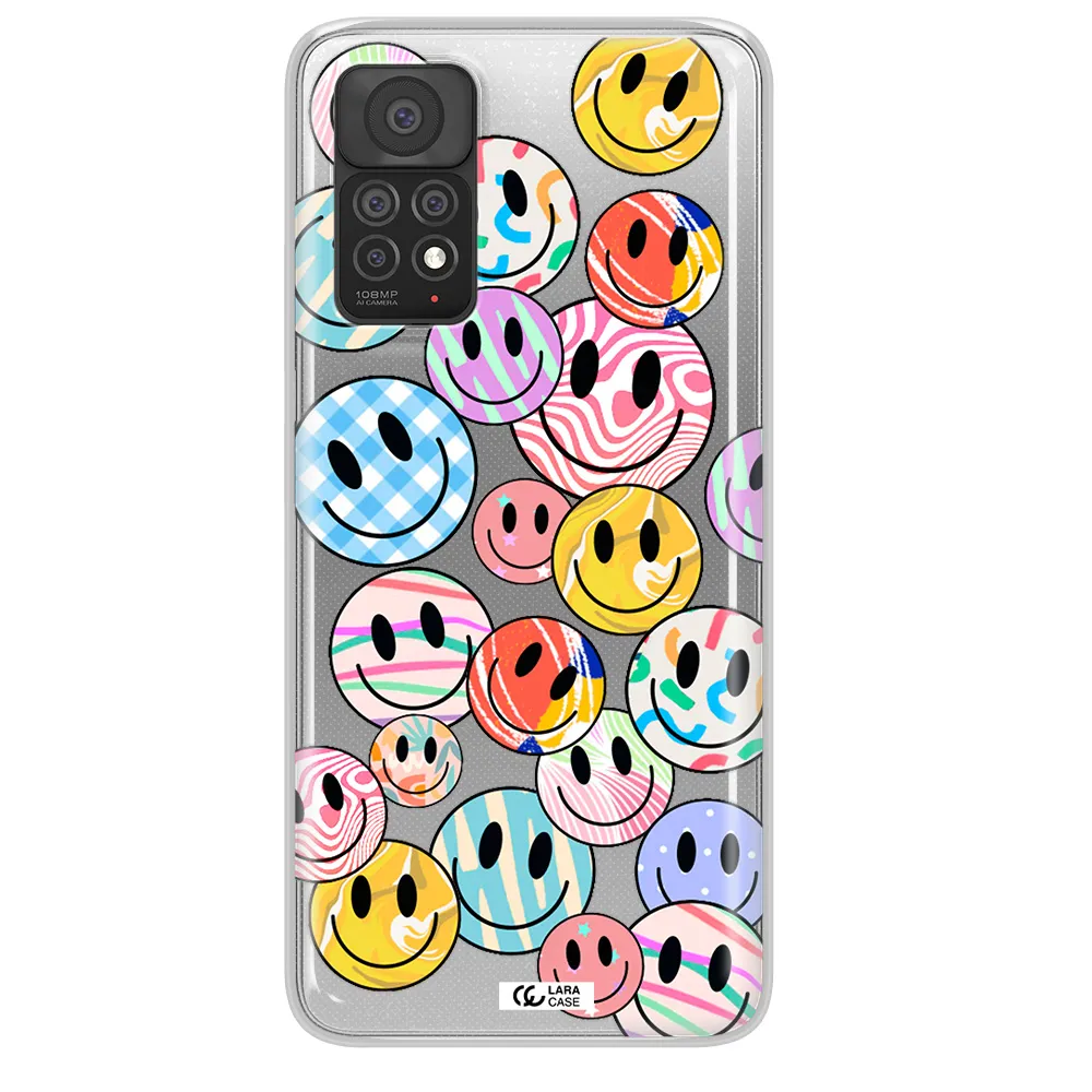 Colorful Smile Xiaomi Note 11 Pro Clear TPU Case