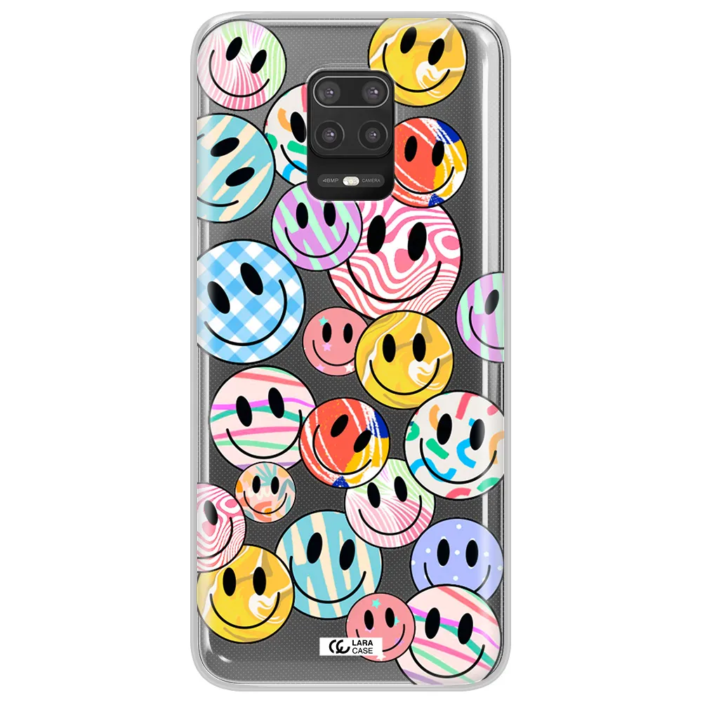 Colorful Smile Xiaomi Note 9S Clear TPU Case