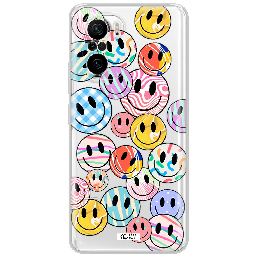 Colorful Smile Xiaomi Poco F3 Clear Tpu Case