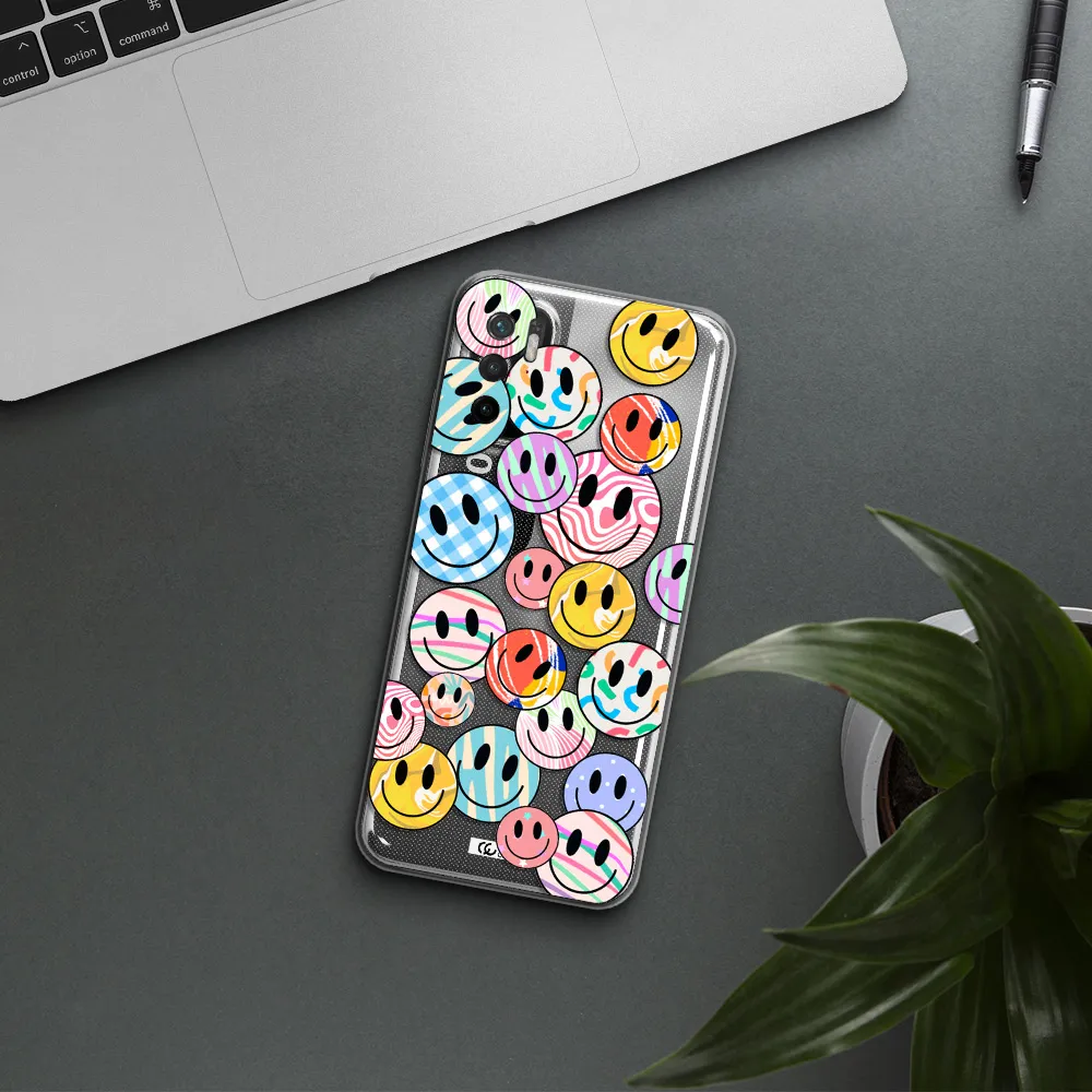 Colorful Smile Xiaomi Poco M3 Pro Clear Tpu Case