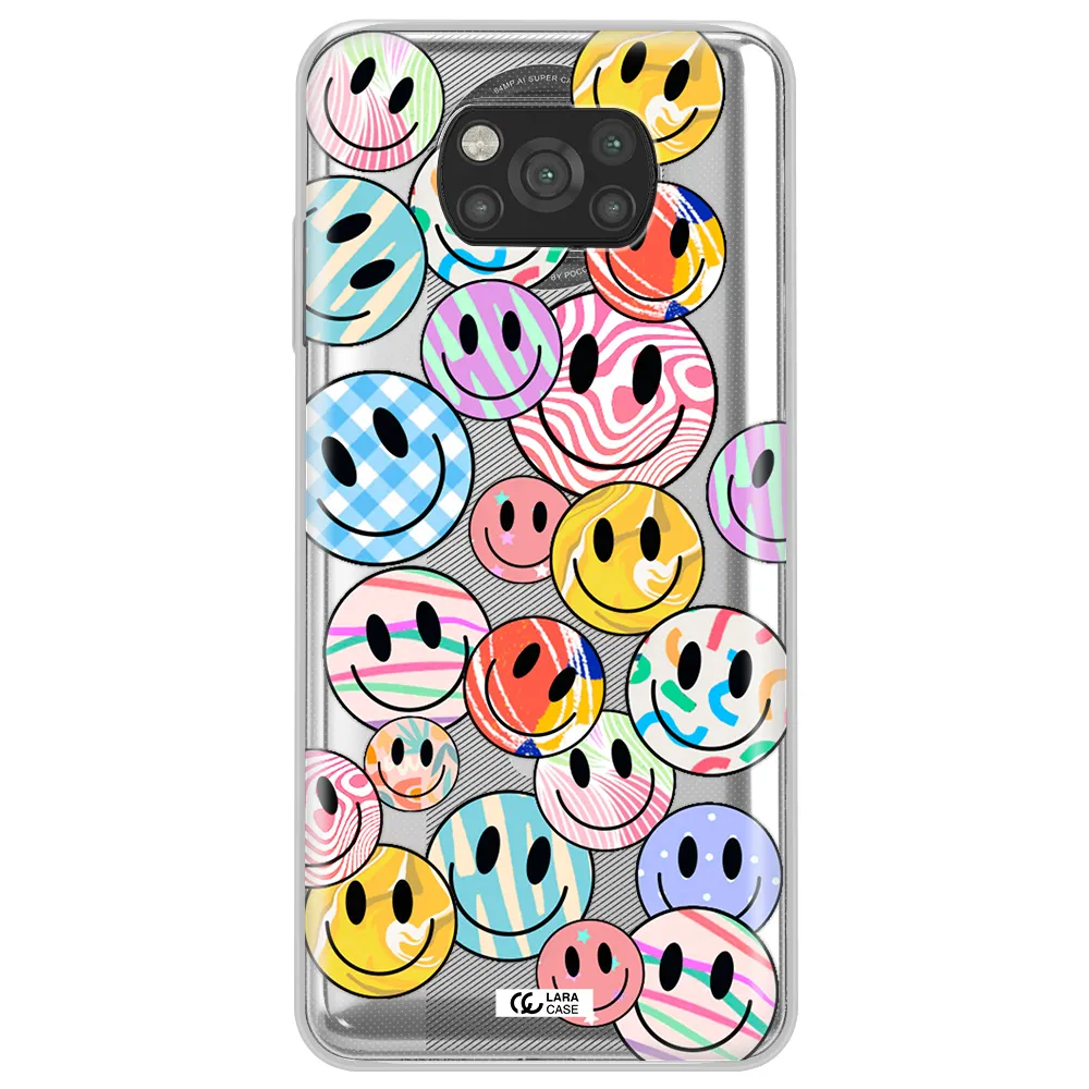 Colorful Smile Xiaomi Poco X3 Clear TPU Case