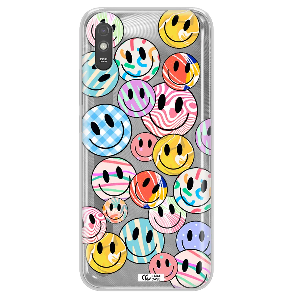 Colorful Smile Xiaomi Redmi 9A Clear TPU Case
