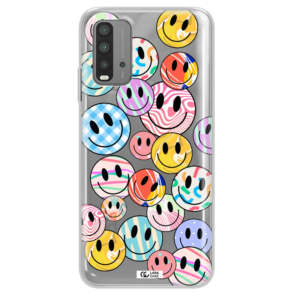 Colorful Smile Xiaomi Redmi 9T Clear TPU Case