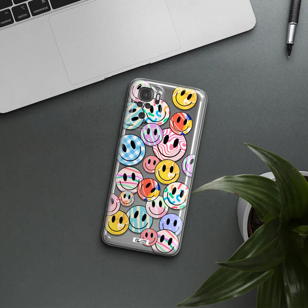 Colorful Smile Xiaomi Redmi Note 10S Clear Tpu Case