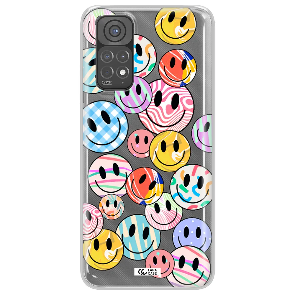 Colorful Smile Xiaomi Redmi Note 11 Clear TPU Case