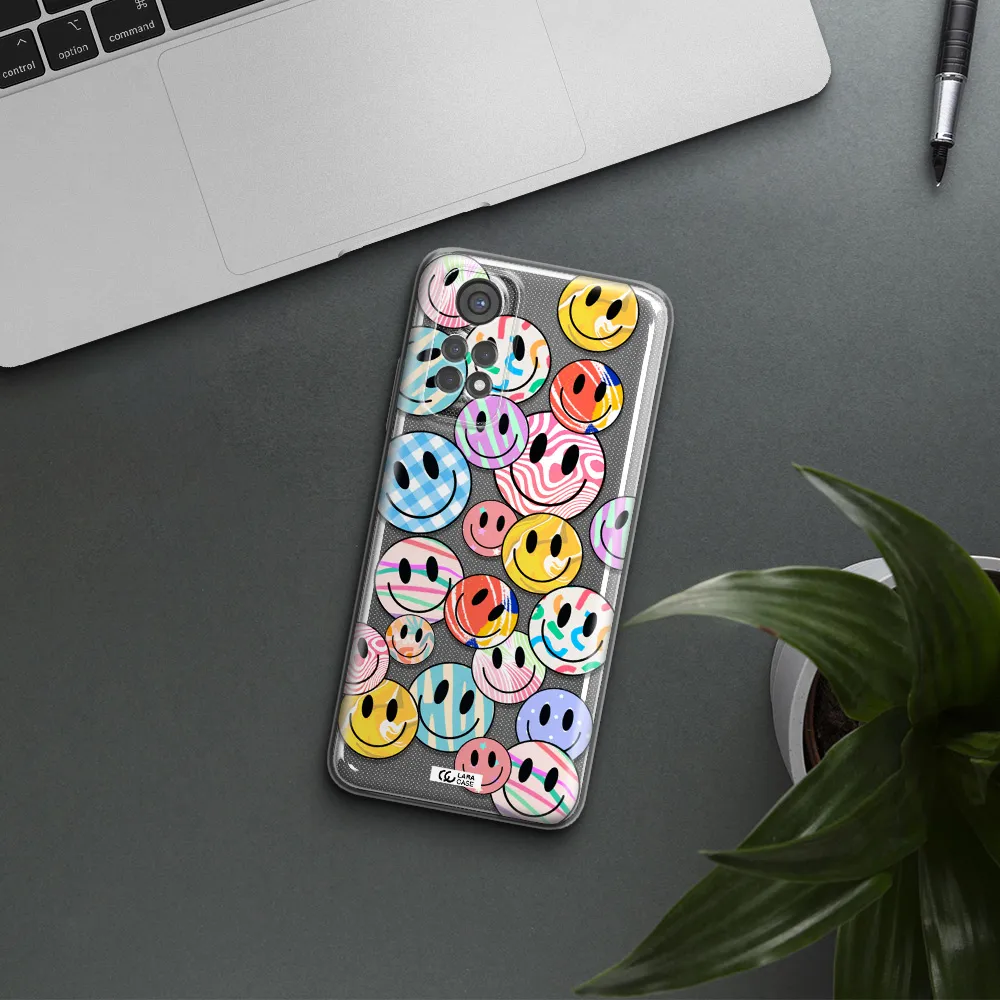 Colorful Smile Xiaomi Redmi Note 11S Clear Tpu Case