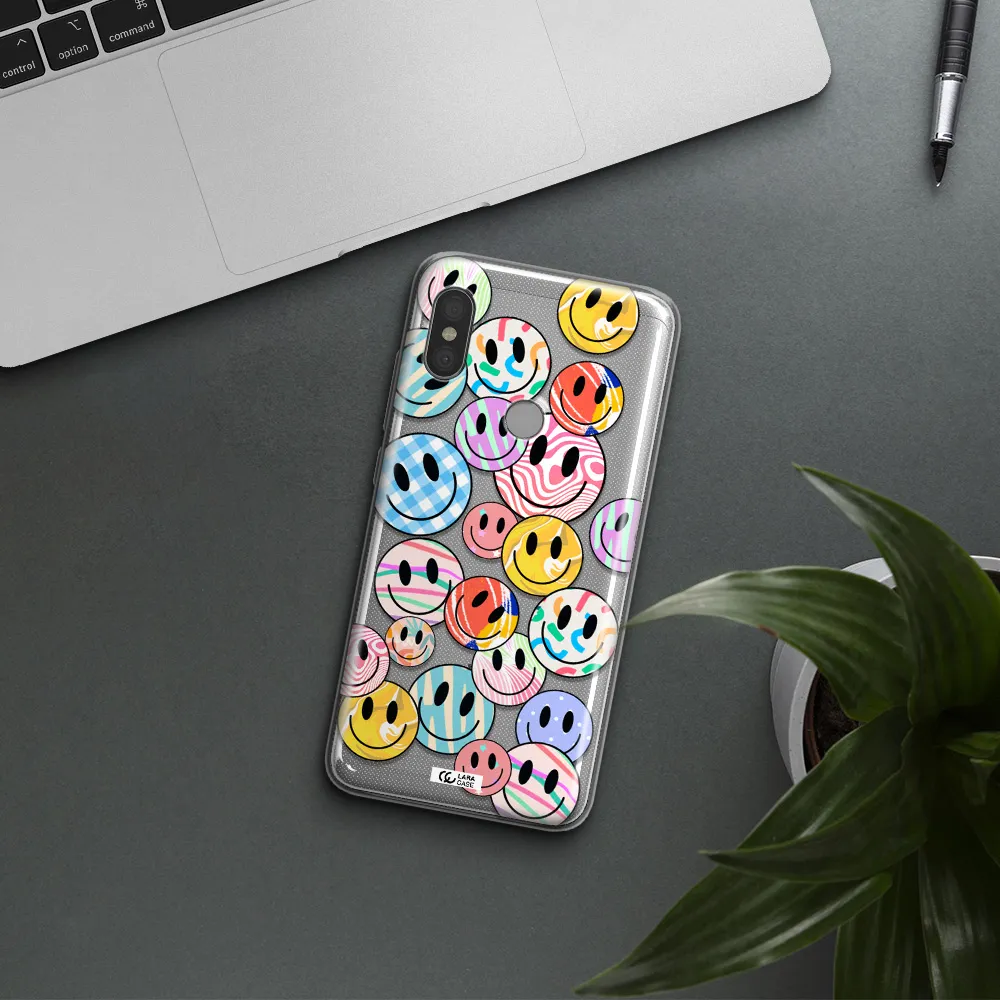 Colorful Smile Xiaomi Redmi Note 6 Pro Clear TPU Case