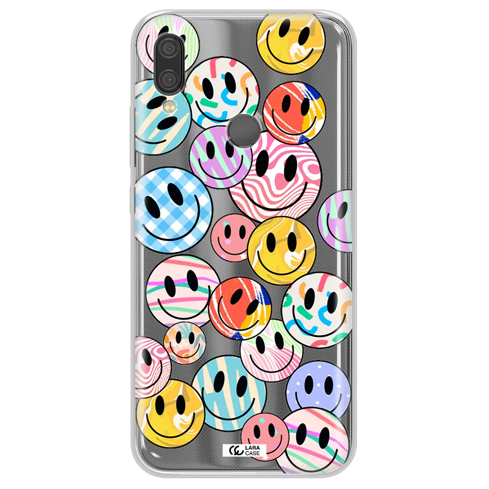 Colorful Smile Xiaomi Redmi Note 7 Clear TPU Case