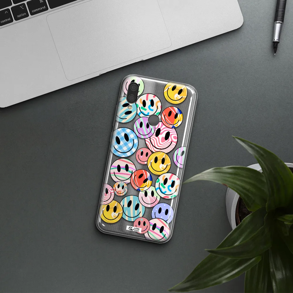 Colorful Smile Xiaomi Redmi Note 7 Clear TPU Case