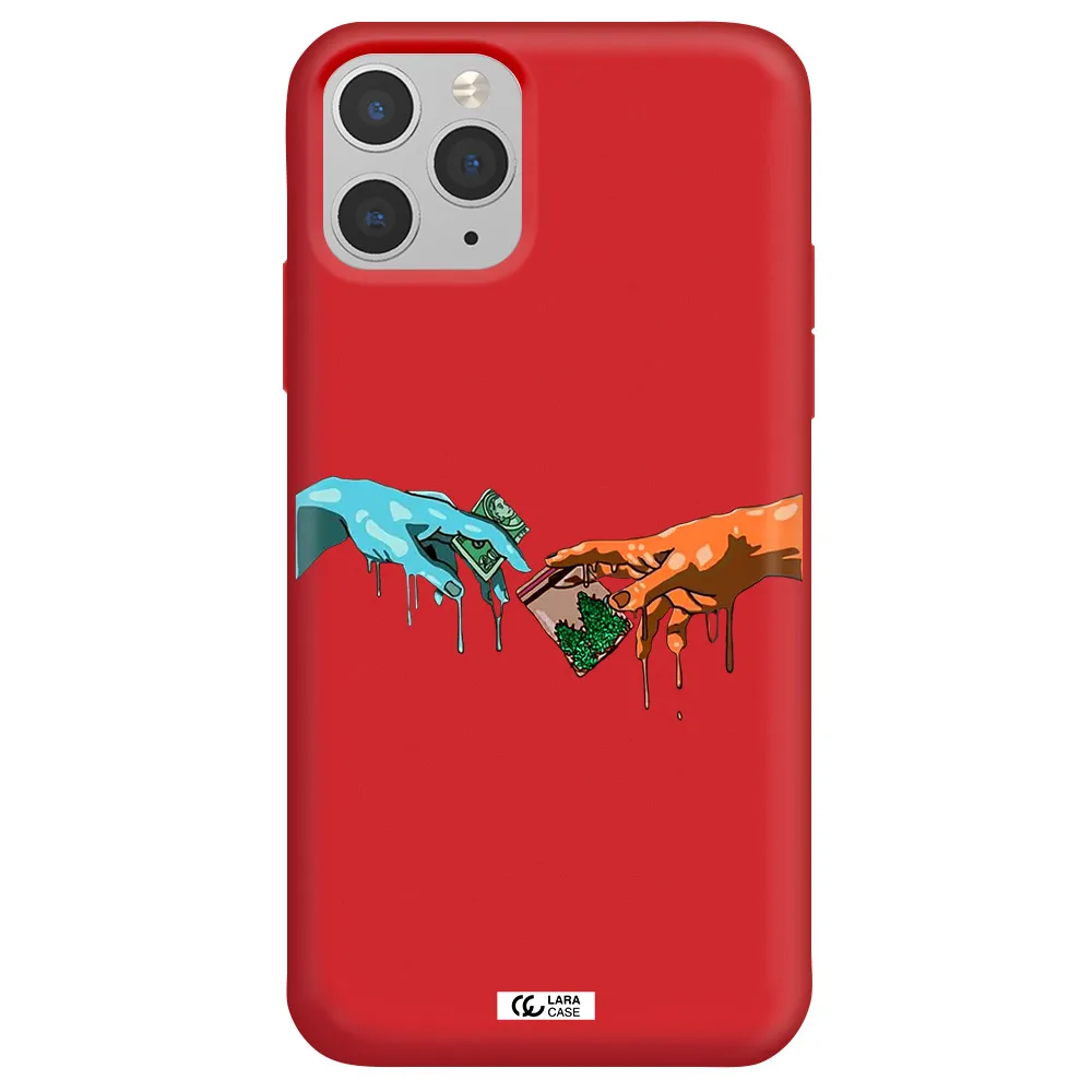 Pass The Weed Apple iPhone 11 pro Silicone Imperial Red Case