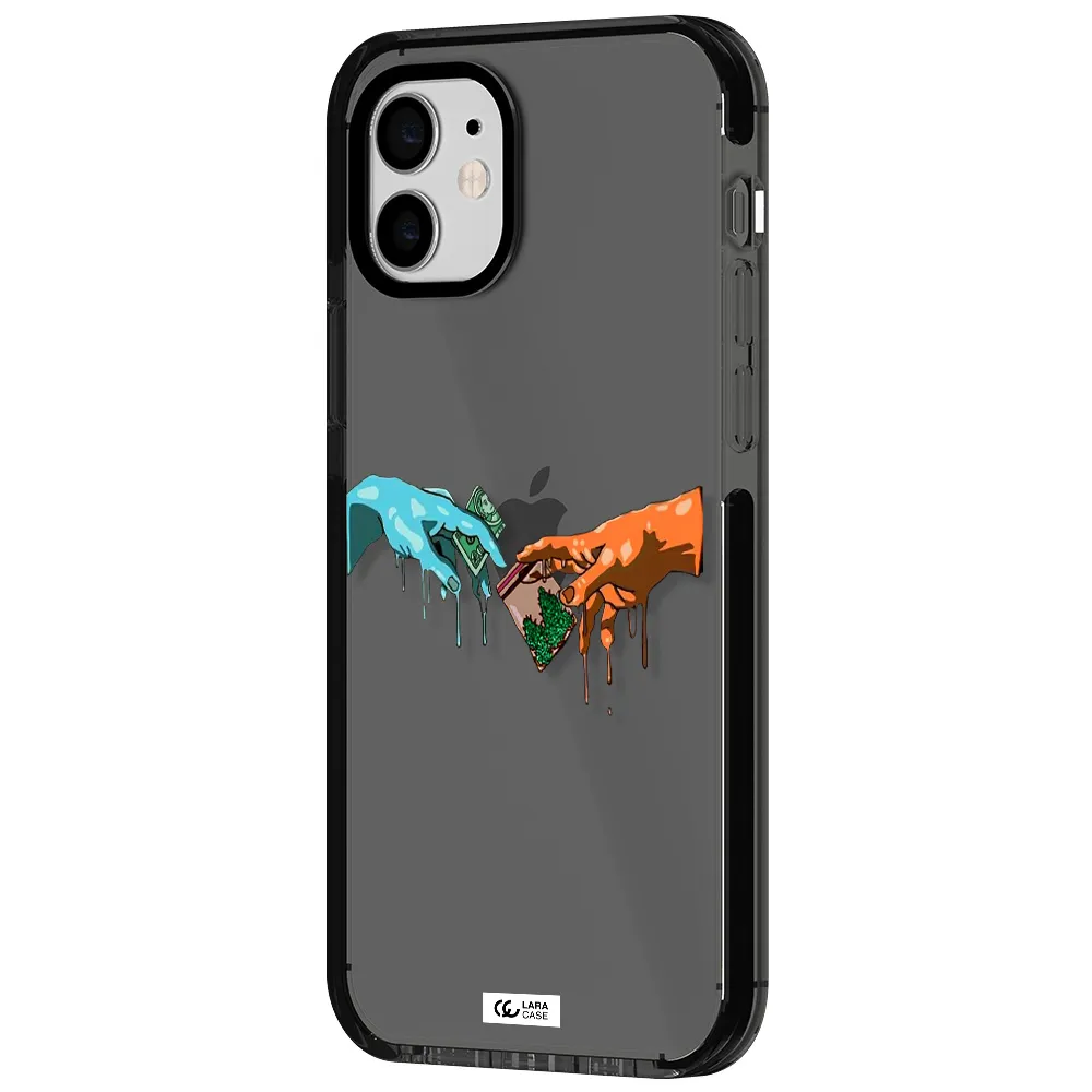 Pass The Weed Apple iPhone 12 impact Smoke Black Case