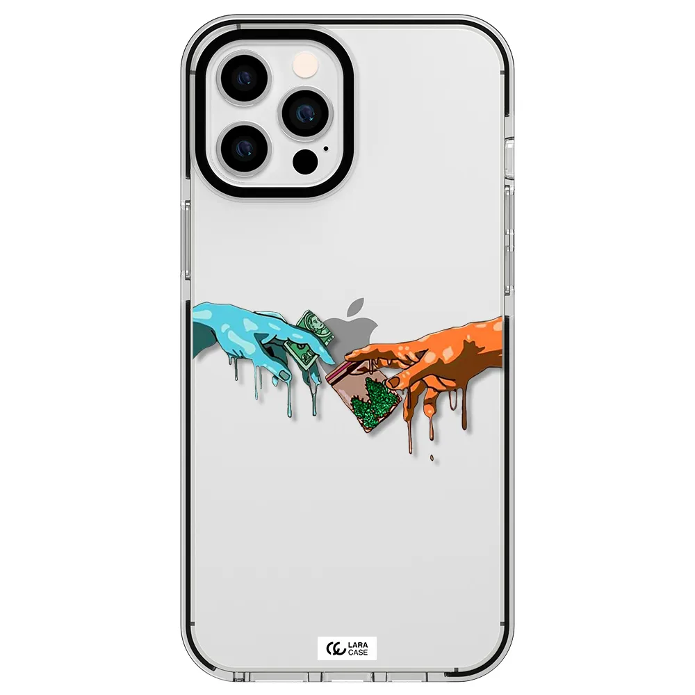 Pass The Weed Apple iPhone 12 pro max impact black border Case