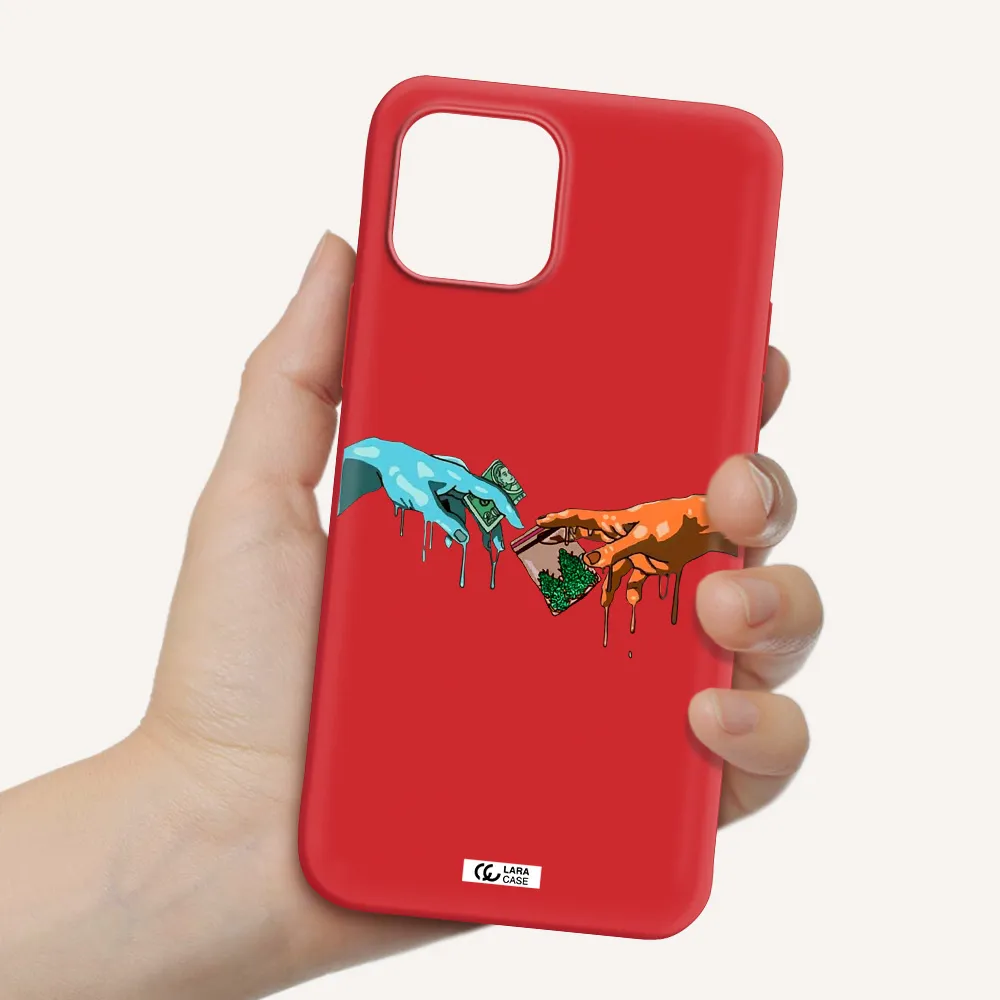 Pass The Weed Apple iPhone 12 Silicone Imperial Red Case
