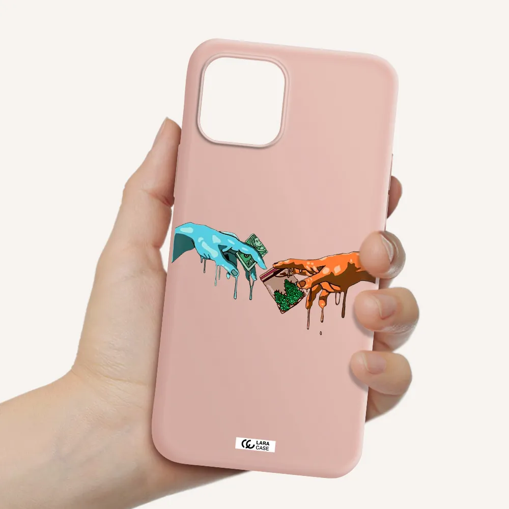 Pass The Weed Apple iPhone 12 Silicone pastel pink Case