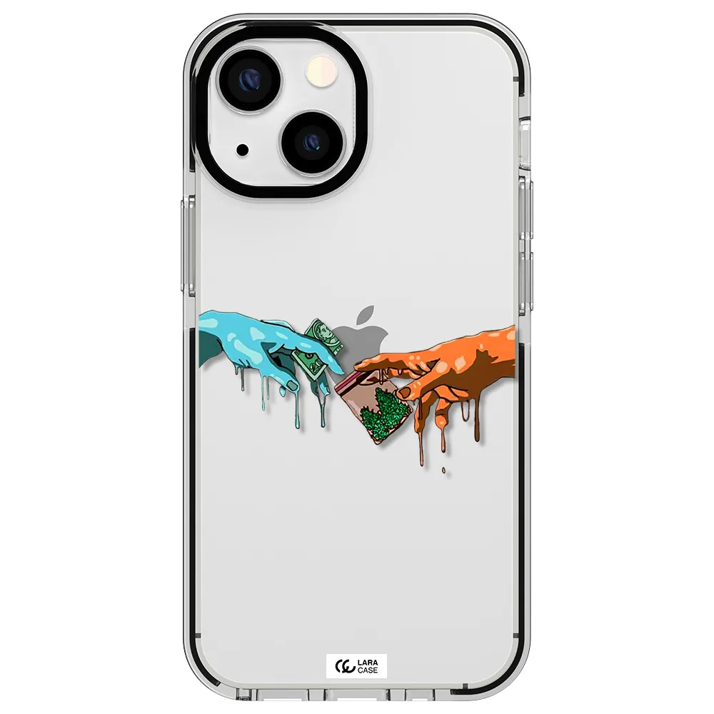 Pass The Weed Apple iPhone 13 mini impact black border Case