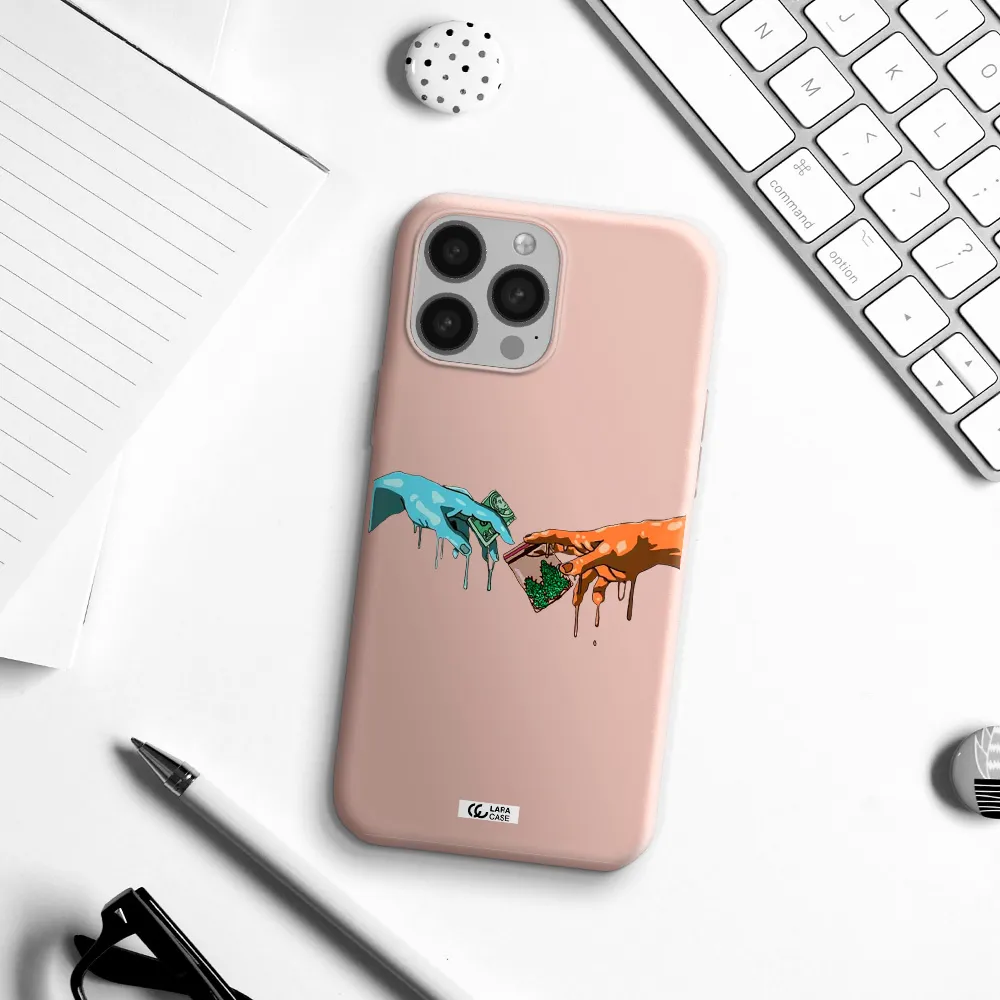 Pass The Weed Apple iPhone 13 Pro Max Silicone pastel pink Case