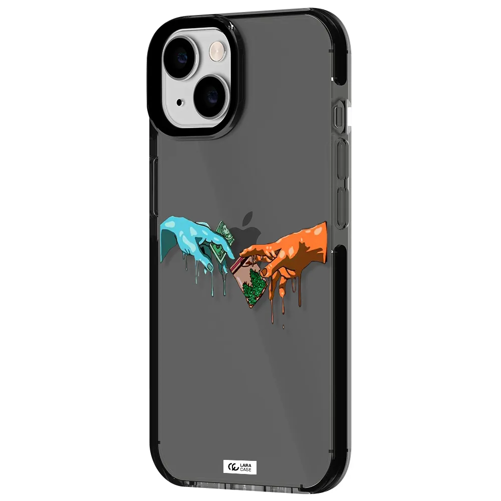 Pass The Weed Apple iPhone 14 impact Smoke Black Case