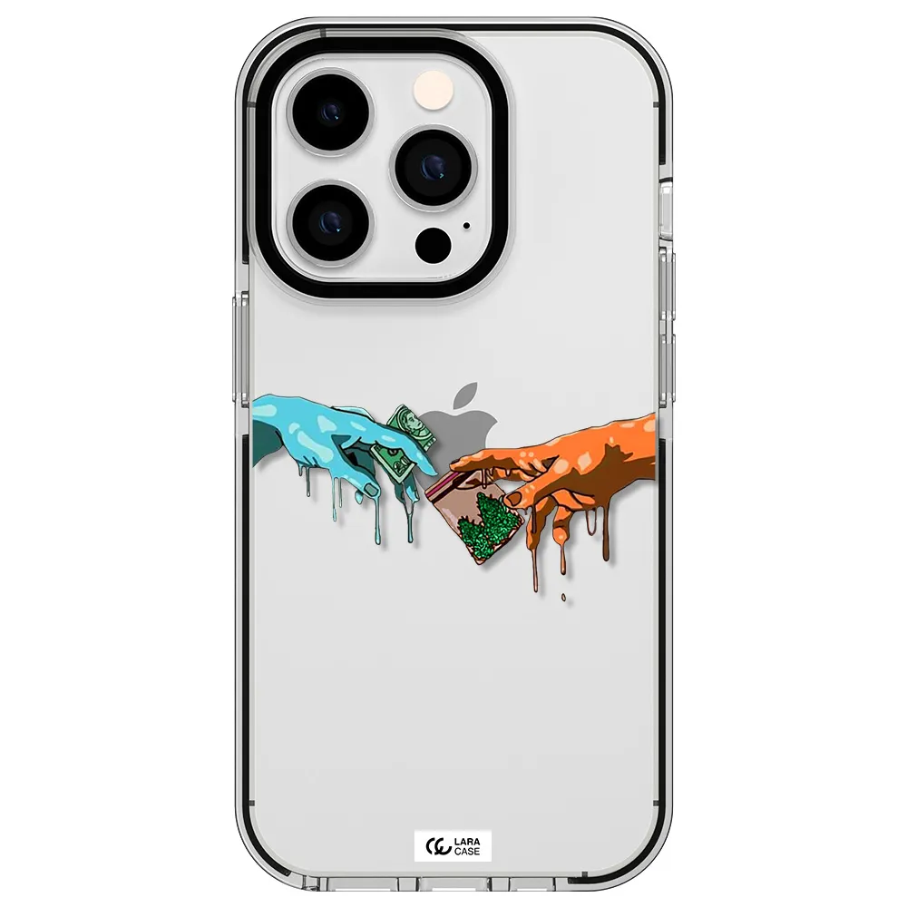 Pass The Weed Apple iPhone 14 pro impact black border Case