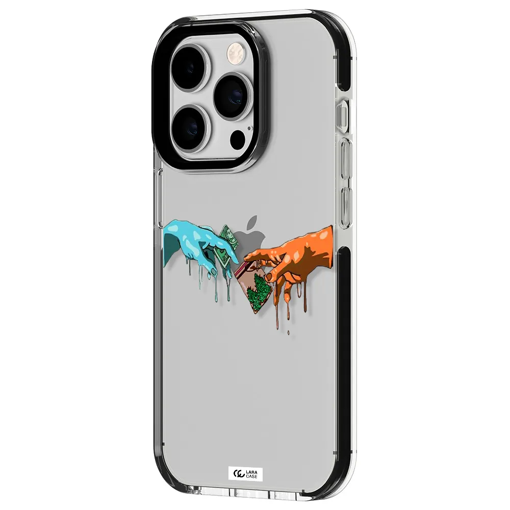 Pass The Weed Apple iPhone 14 pro impact black border Case