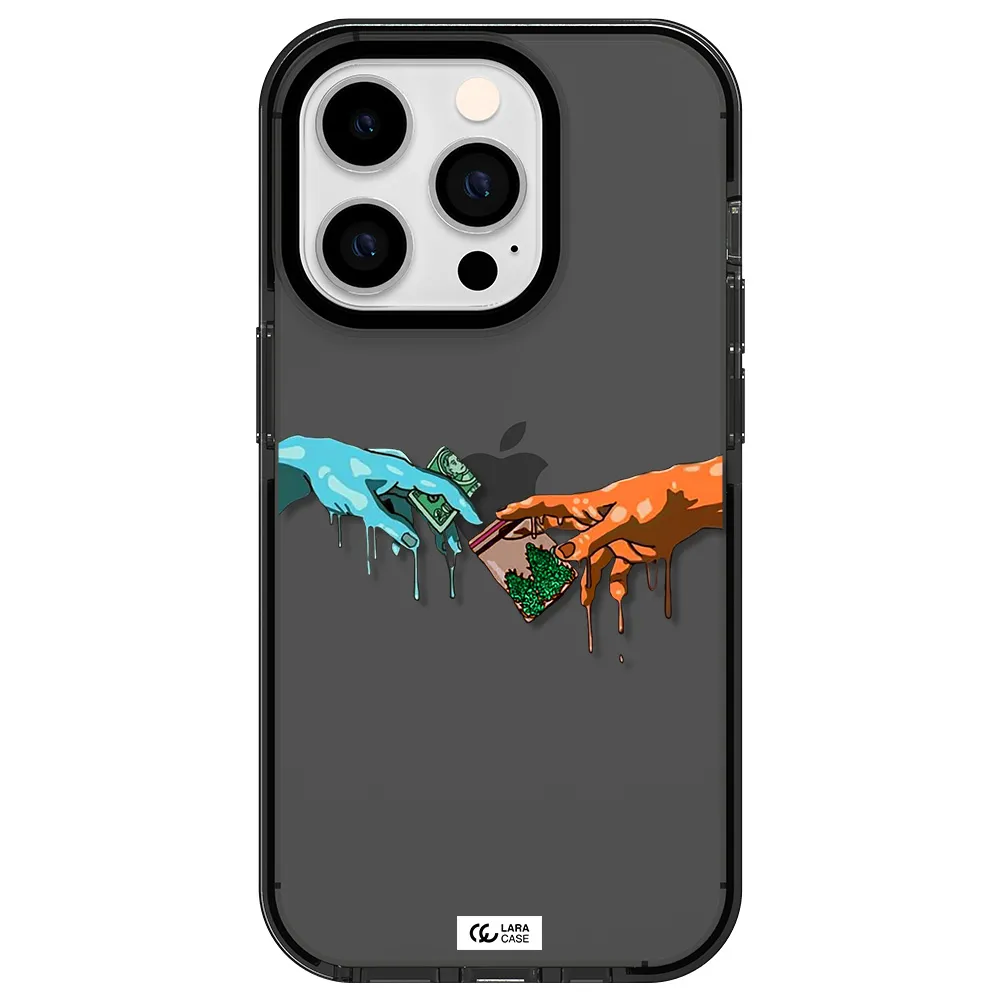 Pass The Weed Apple iPhone 14 pro impact Smoke Black Case
