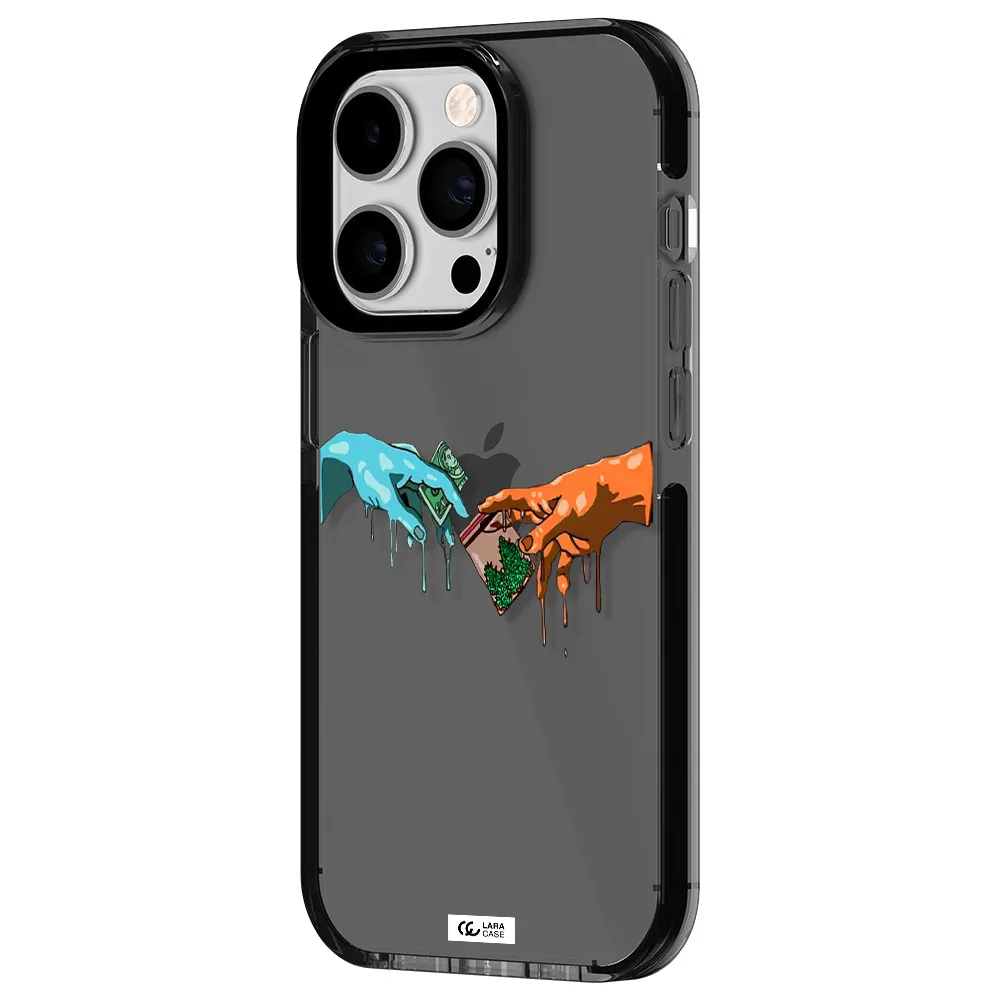 Pass The Weed Apple iPhone 14 pro impact Smoke Black Case