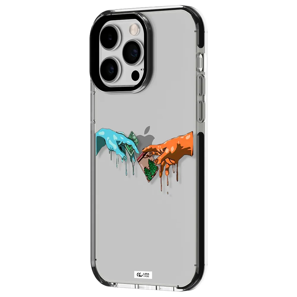 Pass The Weed Apple iPhone 14 pro max impact black border Case