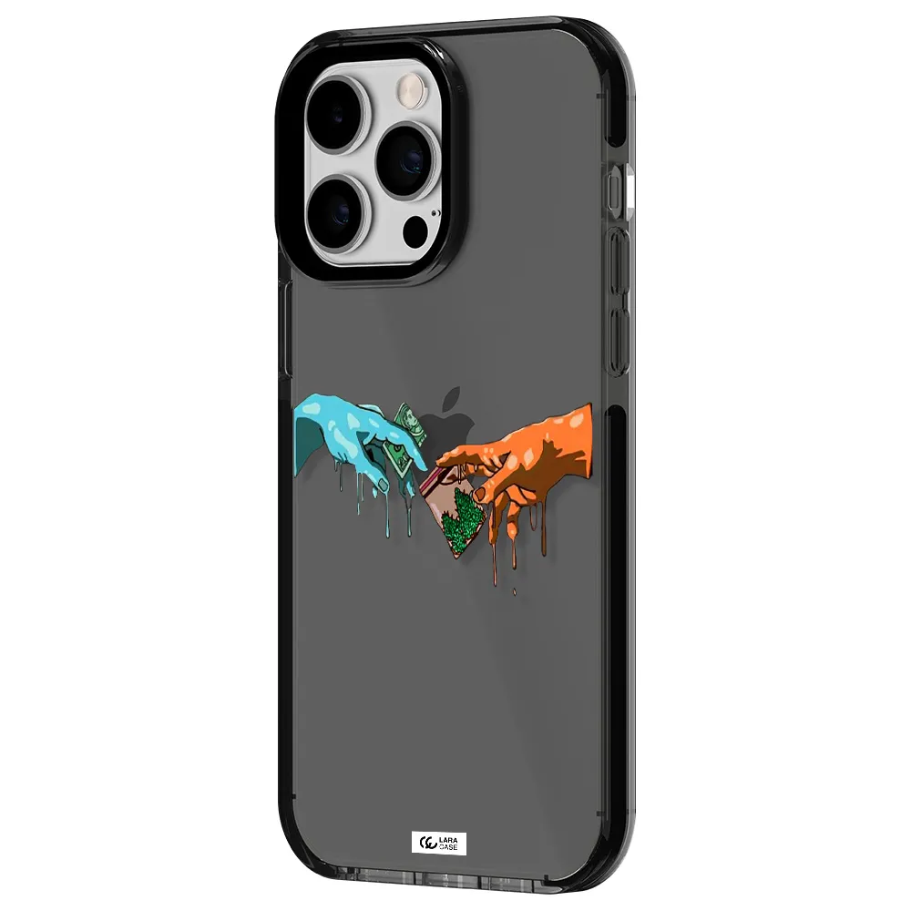 Pass The Weed Apple iPhone 14 pro max impact Smoke Black Case