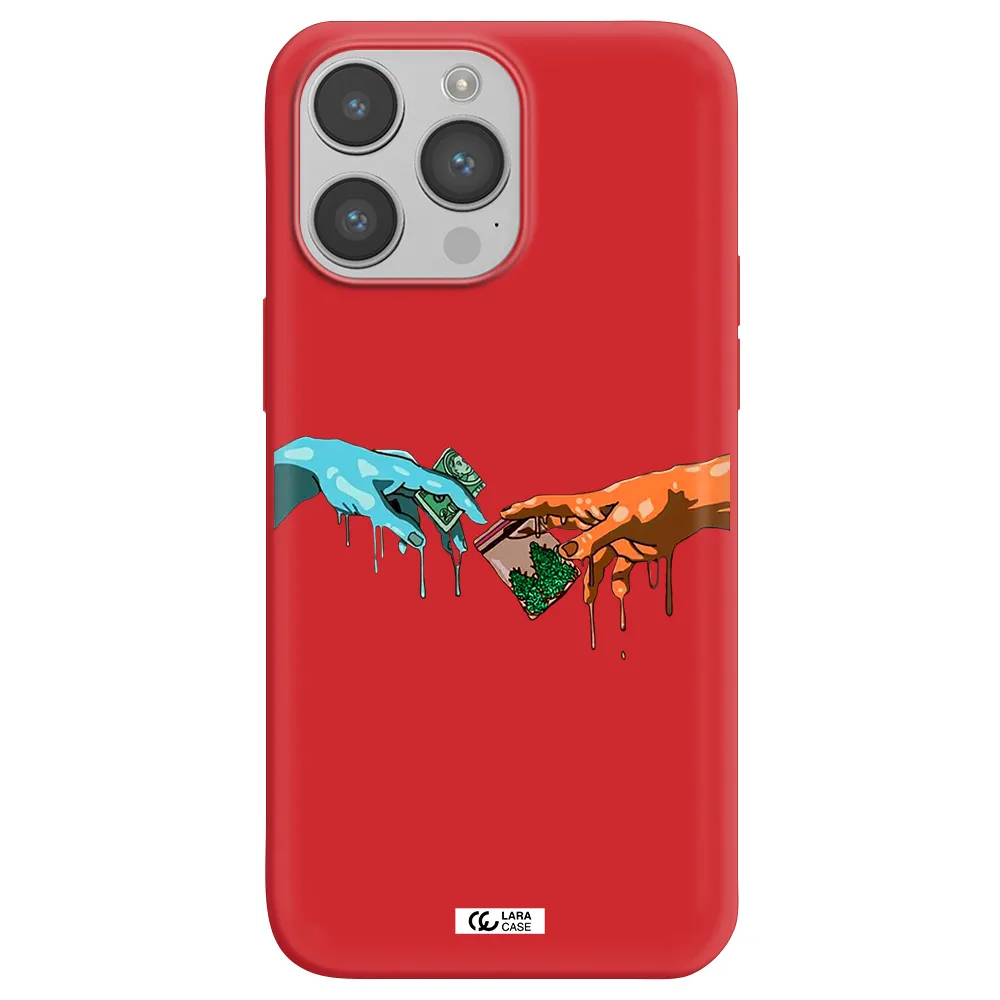Pass The Weed Apple iPhone 14 pro Silicone Imperial Red Case