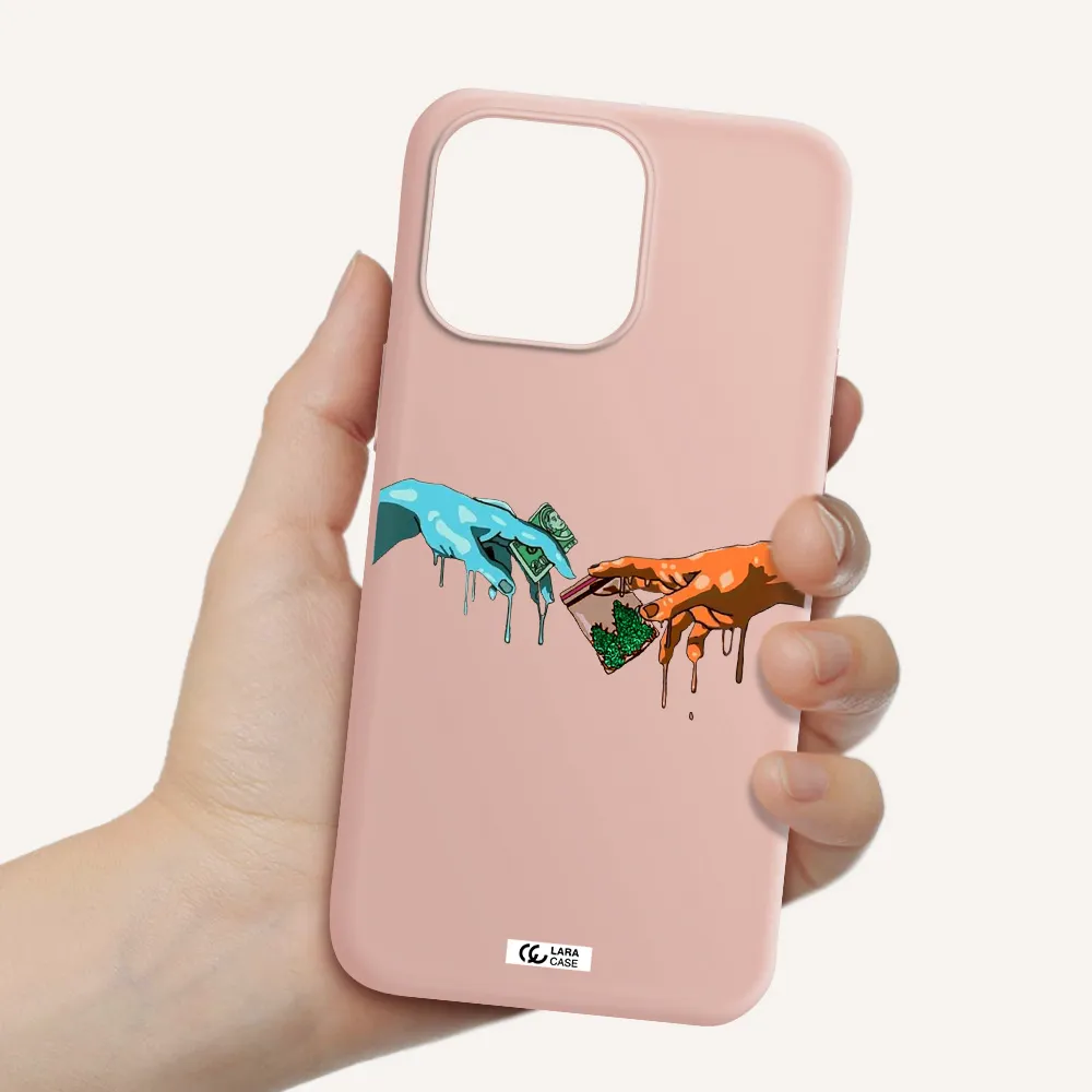 Pass The Weed Apple iPhone 14 pro Silicone pastel pink Case