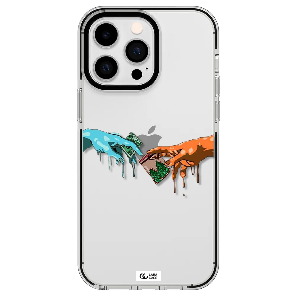 Pass The Weed Apple iPhone 15 Pro Max impact black border Case