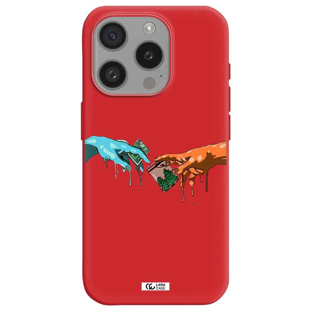 Pass The Weed Apple Iphone 15 Pro Silicone Imperial Red Case