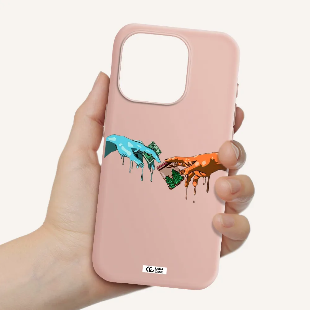 Pass The Weed Apple Iphone 15 Pro Silicone Pastel Pink Case