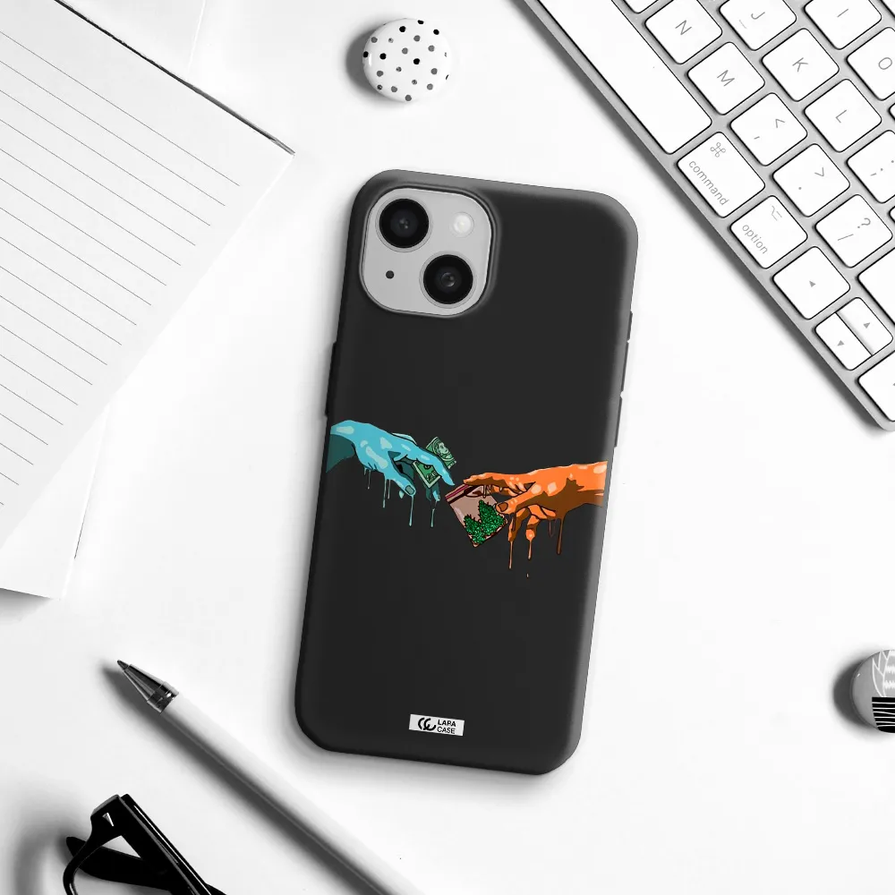 Pass The Weed Apple iPhone 15 Silicone black Case