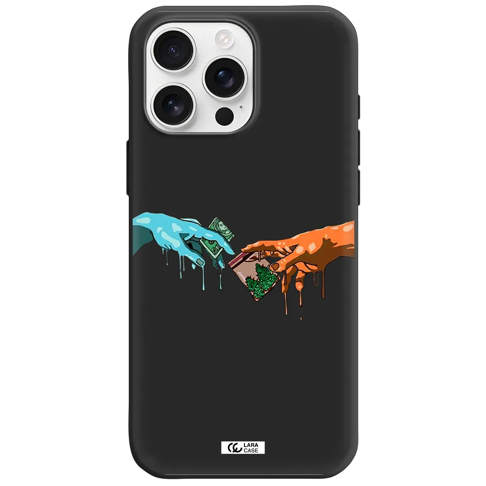 Pass The Weed Apple Iphone 16 Pro Max Silicone Black Case