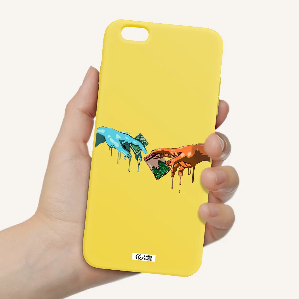Pass The Weed Apple iPhone 6 plus Silicone canary yellow Case