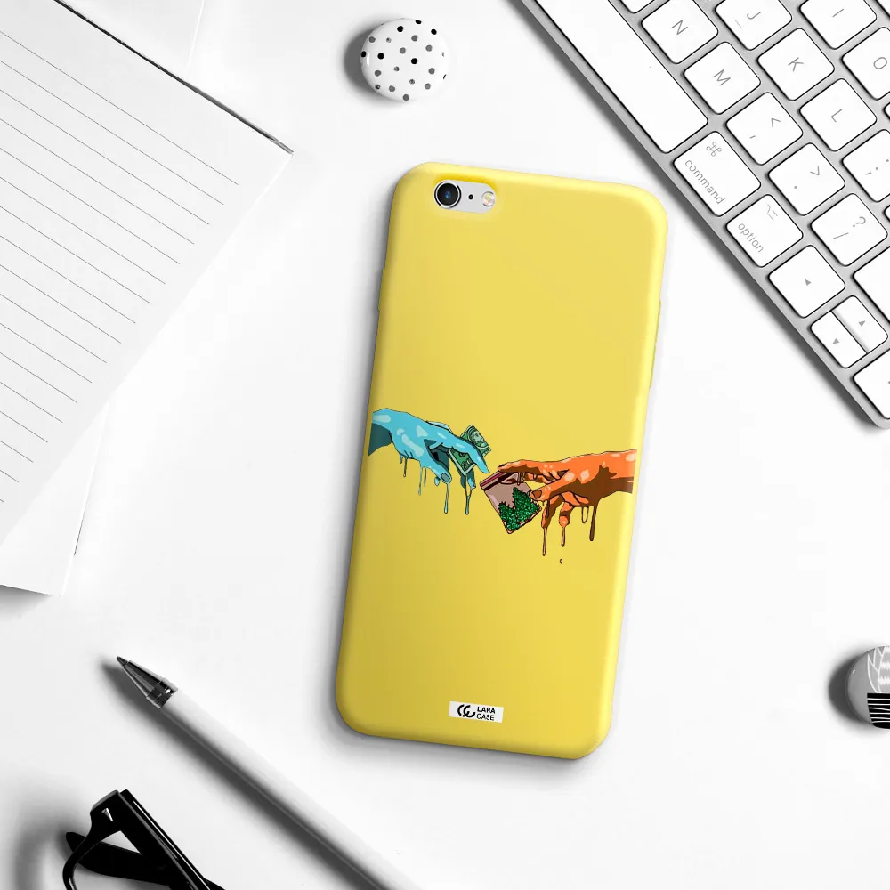 Pass The Weed Apple iPhone 6 plus Silicone canary yellow Case