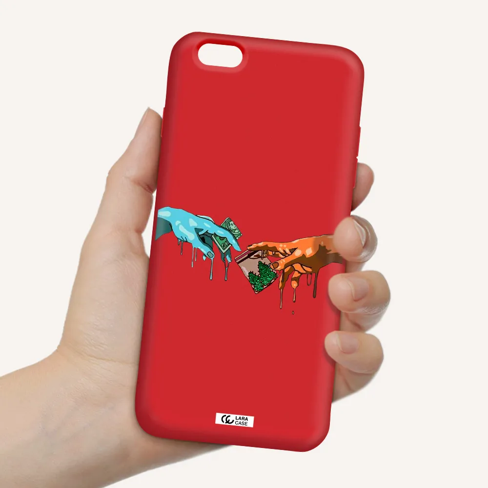 Pass The Weed Apple iPhone 6 plus Silicone Imperial Red Case